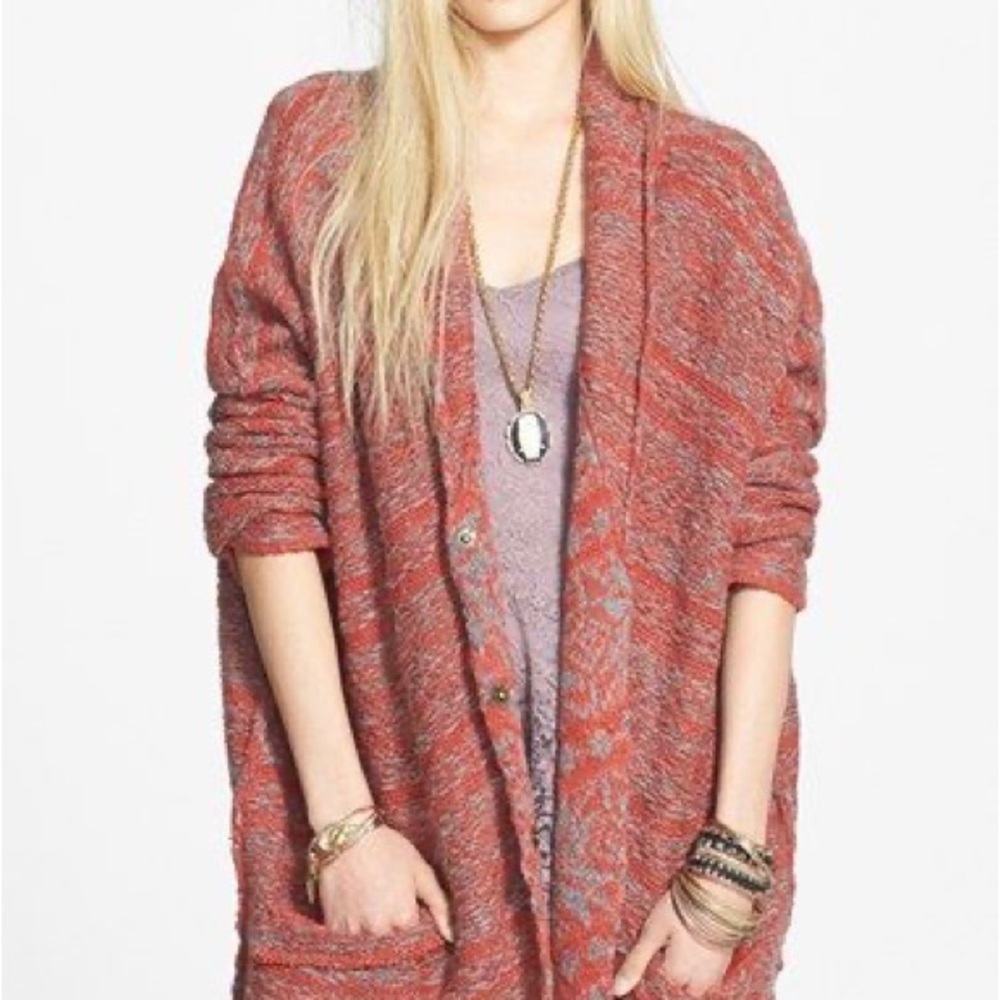 Free People Hidden Snowflake Cardigan